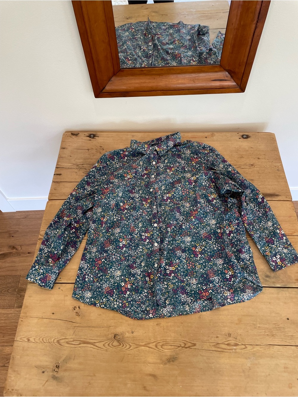 Land’s End Floral 22w no iron supine cotton shirt